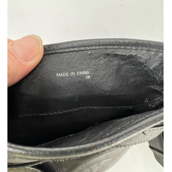 ALDO Womens Black Leather Buckle Open Toe Platform Booties Stiletto Heels 38/7.5 - Picture 9 of 9